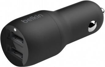 Belkin Dual USB-A Car Charger 12W X2 Oplader Zwart