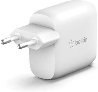 Belkin Dual USB Wall Charger + USB-A naar Lightning kabel 24W Oplader Wit