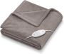 Beurer warmtedeken Plaid Luxe elektrische deken Bovendeken HD 75 Cosy Taupe 180 x 130 cm 6 Warmtestanden Automatische uitschakeling Fleece Machinewasbaar tot 30° Test: zeer goed 3 Jaar garantie Taupe - Thumbnail 2