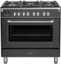 Boretti CFBG901AN3 Gasfornuis 90cm 5 branders incl. Dual Fuel Enkele oven 87L AN - Thumbnail 2