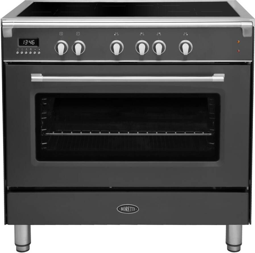 Boretti CFBI901AN2 Inductiefornuis Toscana met Oven 90 cm 4 Zones Antraciet