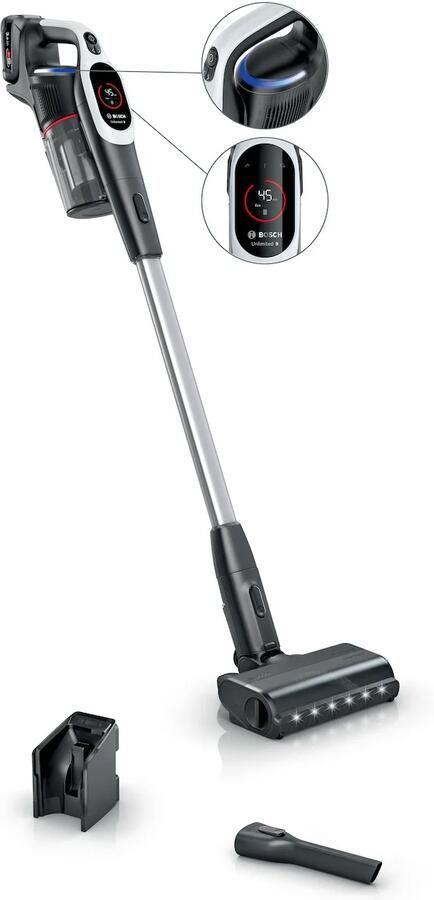 Bosch BCS931WBA Unlimited 9 Steelstofzuiger Wit