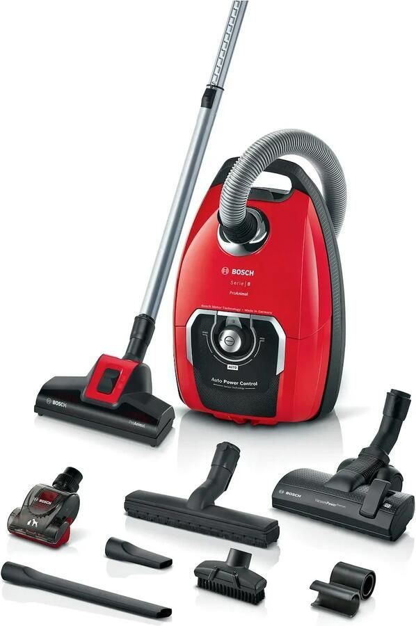 Bosch BGB8PET3A Serie 8 ProAnimal Stofzuiger met Zak Rood - Foto 2