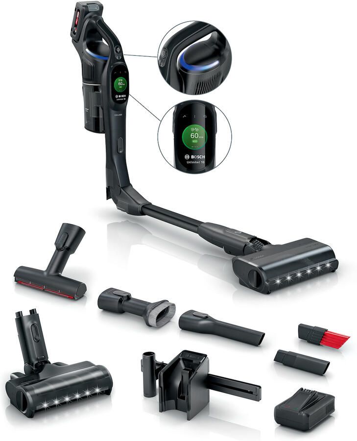Bosch BXS1041BQC Unlimited 10 EXCLUSIV Steelstofzuiger Zwart