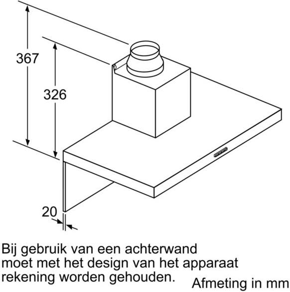 Bosch DWB96BC50 Serie 2 Wandschouwkap Afzuigkap RVS
