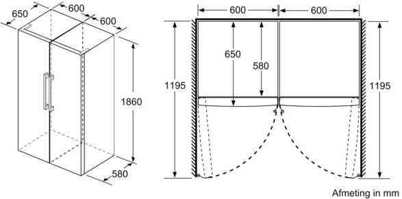 Bosch Serie 4 GSN36VLEP diepvriezer Staand Vrijstaand 242 l E Roestvrijstaal