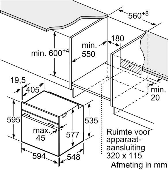 Bosch HMG7361B1 Inbouw oven met magnetron Zwart