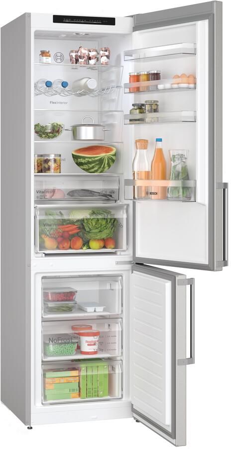 Bosch KGN39VIBT Serie 4 Koel-vriescombinatie NoFrost VitaFresh RVS Energielabel B