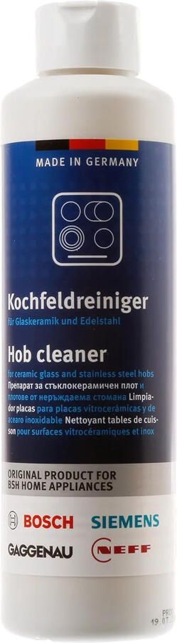 Bosch Kookplaat reiniger 250ml Inductie en RVS Kookplaat accessoire