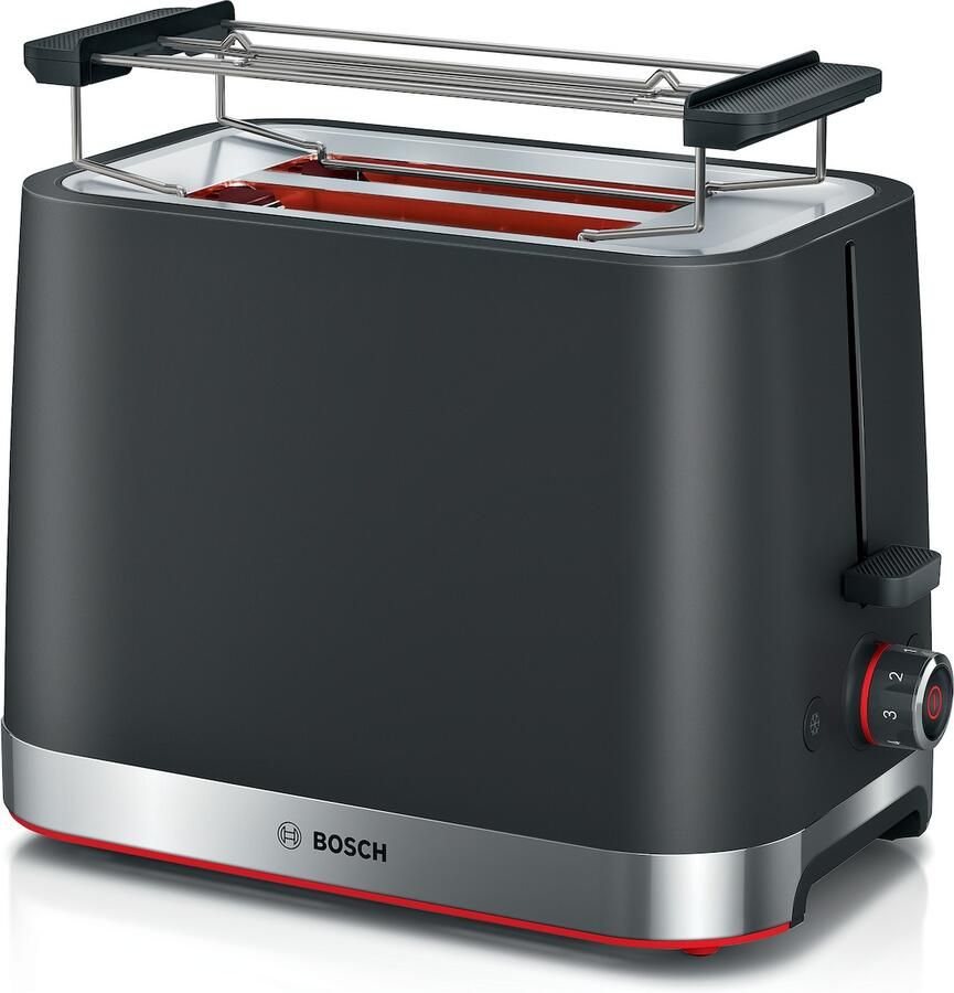 Bosch TAT4M223 broodrooster 4 2 snede(n) 950 W Zwart Roestvrijstaal
