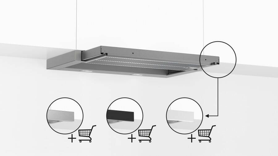 Bosch Serie 4 DFR067A52 afzuigkap Semi-inbouw (uittrekbaar) Zilver 399 m³ uur A - Foto 3