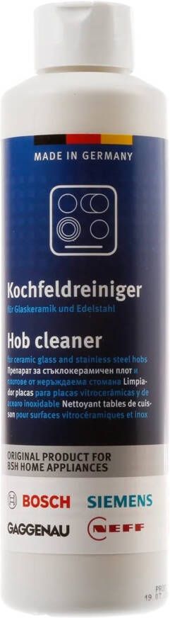 Bosch Kookplaat reiniger 250ml Inductie en RVS Kookplaat accessoire