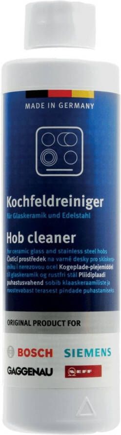 Bosch Kookplaatreiniger 250ml inductie en rvs Kookplaat accessoire