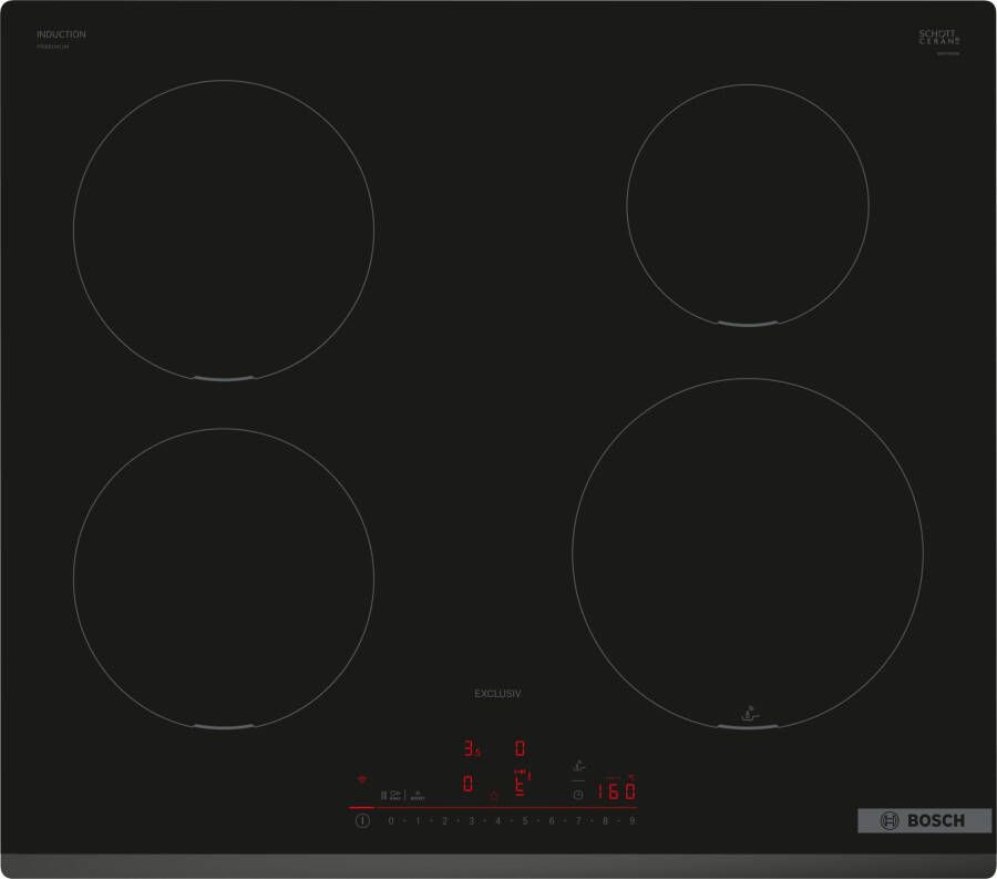 Bosch PIE631HC1M Serie 6 Opbouw Inductiekookplaat 60 x 50 cm Zwart