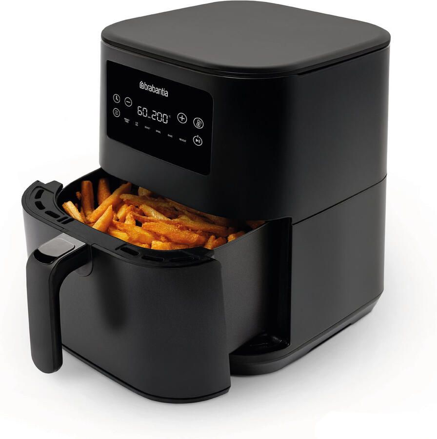 Brabantia Airfryer 5.7 liter 1700 Watt Touchscreen PFAS-vrije Antiaanbaklaag 6 Automatische Programma's BBEK1137