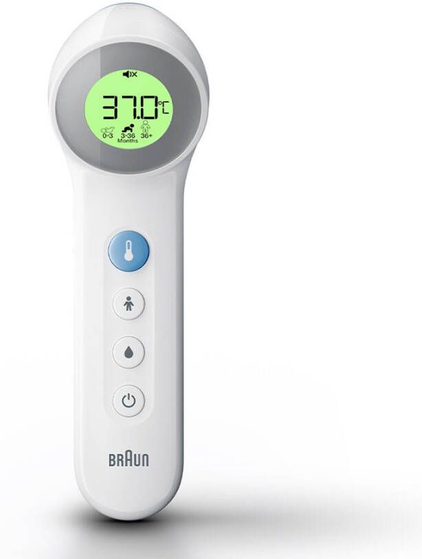 Braun 3-in-1 no touch Thermometer BNT400 Voorhoofd Koortsthermometer Infrarood Lichaamsthermometer - Foto 6