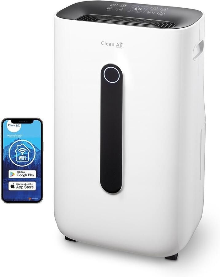 Clean Air Optima CA-706 Smart 2in1 Luchtontvochtiger en Luchtreiniger 20 liter dag 5 voudige filtertechnologie Ultrastille werking