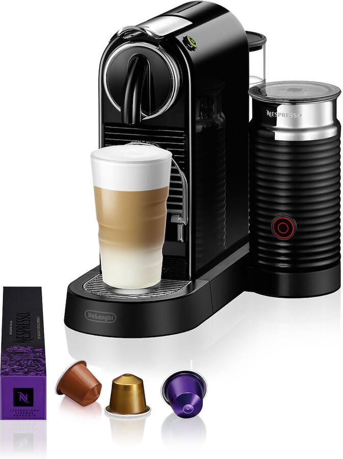 Nespresso Koffiecapsulemachine CITIZ EN 267.BAE van DeLonghi zwart inclusief aeroccino melkopschuimer welkomstpakket met 14 capsules - Foto 2