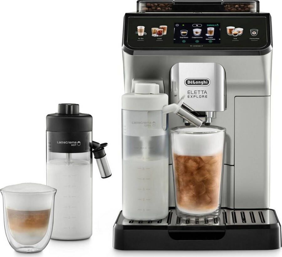 DeLonghi De&apos;Longhi ECAM450.65S Eletta Explore Cold Brew Volautomaat Zilver