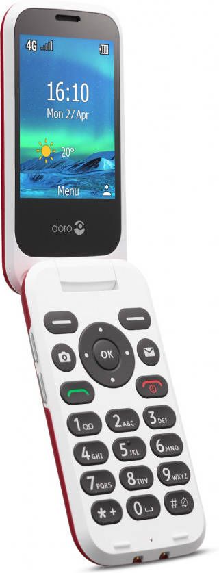 Doro 6820 Red White | Mobiele telefoons | Telefonie&Tablet Bel&SMS | 7322460082277