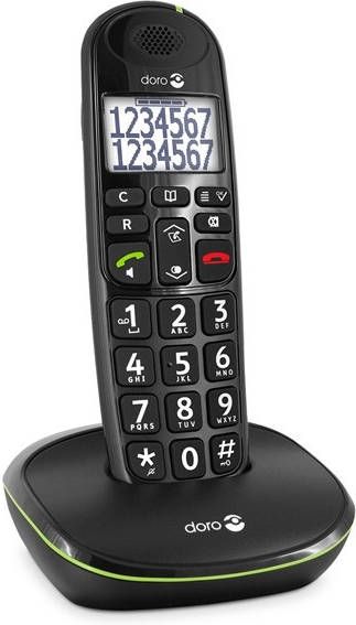 Doro PhoneEasy 110 Duo Zwart | Vaste telefoons | Telefonie&Tablet Bel&SMS | 211-30067