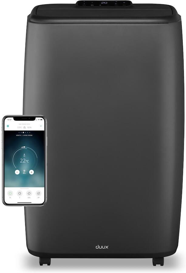 Duux North 14K BTU u Grijs- Smart Mobiele Airco Mobiele Airconditioning Inclusief Raamafdichtingsset