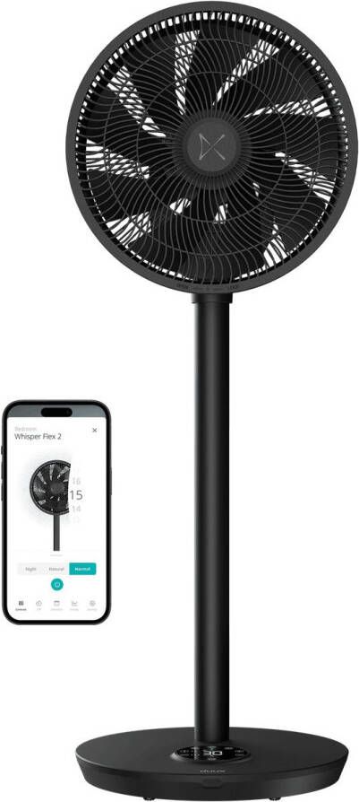 Duux Whisper Flex 2 Smart Statiefventilator Zwart