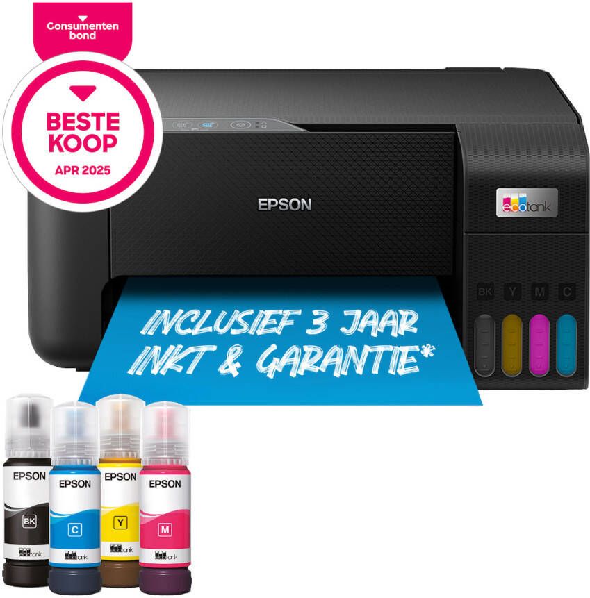 Epson EcoTank ET-2860 All-in-one inkjet printer Zwart