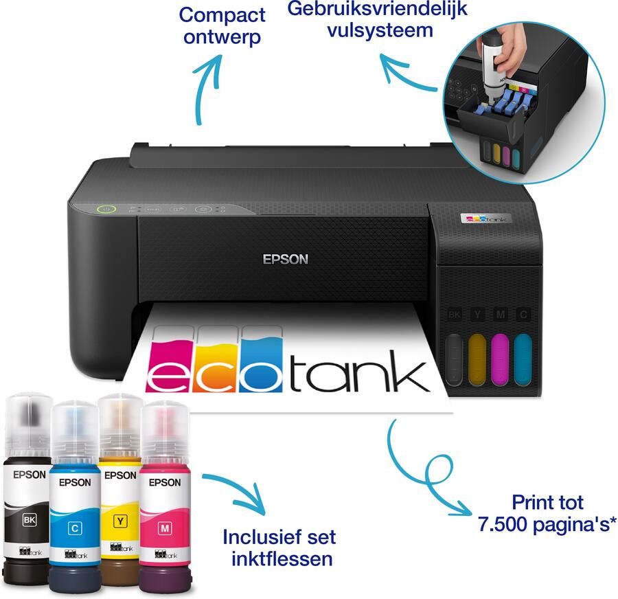 Epson EcoTank ET-1810 A4 Wi-Fi-printer met inkttank
