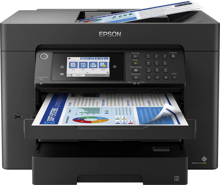 Epson WorkForce WF-7840DTWF All-in-one inkjet printer Zwart