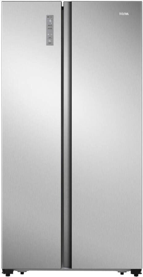 ETNA AKV678RVS Amerikaanse koelkast Grijs