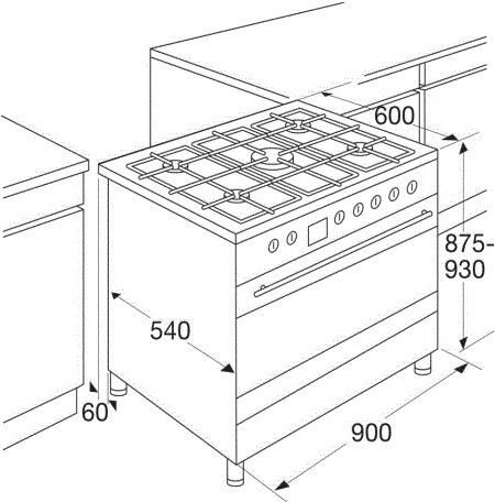 ETNA FG190RVS Gas elektro fornuis RVS - Foto 2