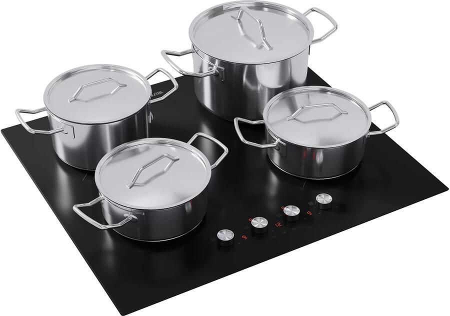 ETNA KI560KZT Elektrische kookplaat 59 cm 4 Kookzones 10 Kookstanden Kinderbeveiliging Restwarmte indicatie - Foto 4