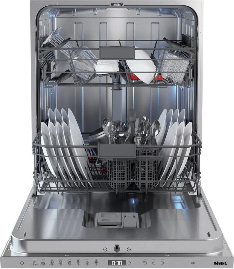 ETNA VW842N Inbouw vaatwasser 60 cm Intensieve zone Flexibele bestekkorf Sleepscharnier - Foto 3
