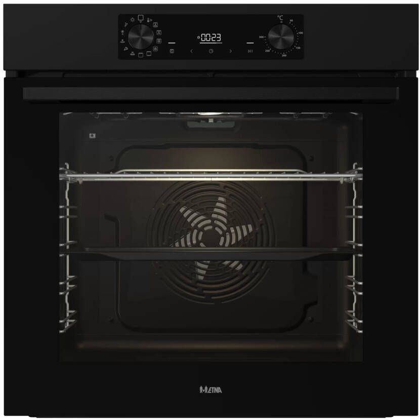 ETNA OP316MZ Inbouwoven Pizza oven (tot 300°C) Turbo Hetelucht Pyrolyse Matzwart 77 Liter Snel Voorverwarmen - Foto 4