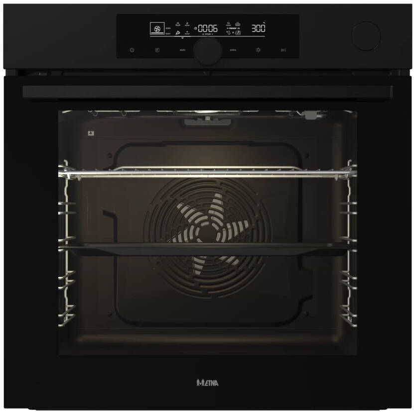 ETNA OPS916MZ Inbouwoven Pizza oven (tot 300°C) AirFryer Pyrolyse SteamAssist Matzwart - Foto 5
