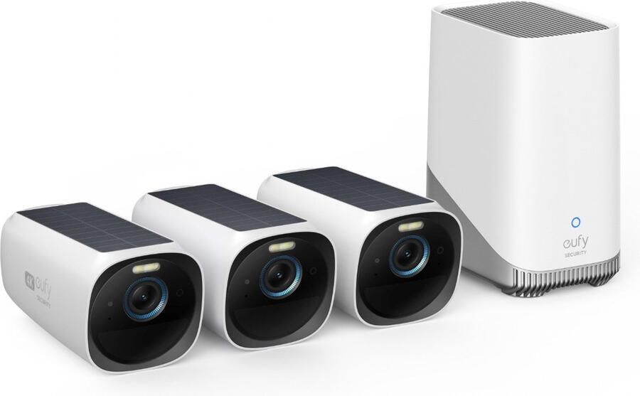 Eufy Cam 3 S330 Triple Pack + Homebase 3 | Slimme Camera's met WiFi | 0194644111724