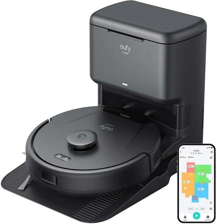 Eufy Robotstofzuiger L60 Hybrid Met Zelfledigend Station 5.000 Pa Zuigkracht Zwart - Foto 3