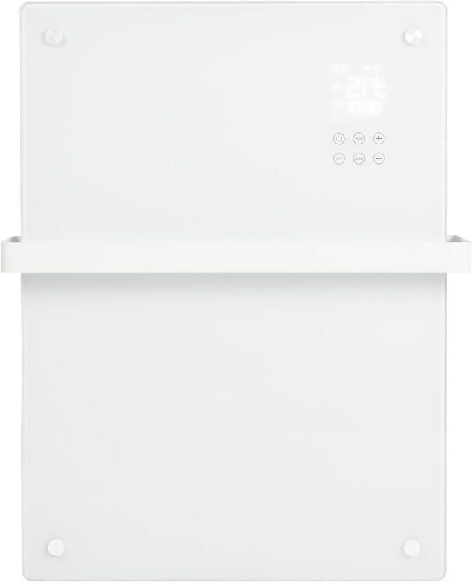 Eurom alutherm sani verre convectorkachel voor badkamer 800W met wifi en app wit (361230)