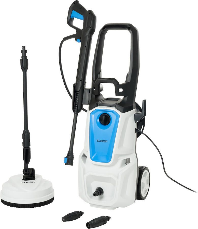 EUROM Hogedrukreiniger Force 1801 – 1800w – 450 L u – Kar – Accessoirekit – Terrasreiniger – Roterende Lans