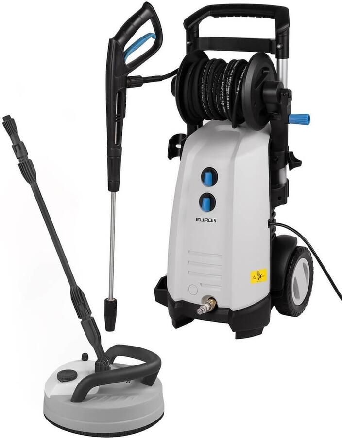EUROM Hogedrukreiniger Force 3000 Ind 3000w 180 Bar 520l u Slang Van 12m Terrasreiniger Roterende Sproeikop