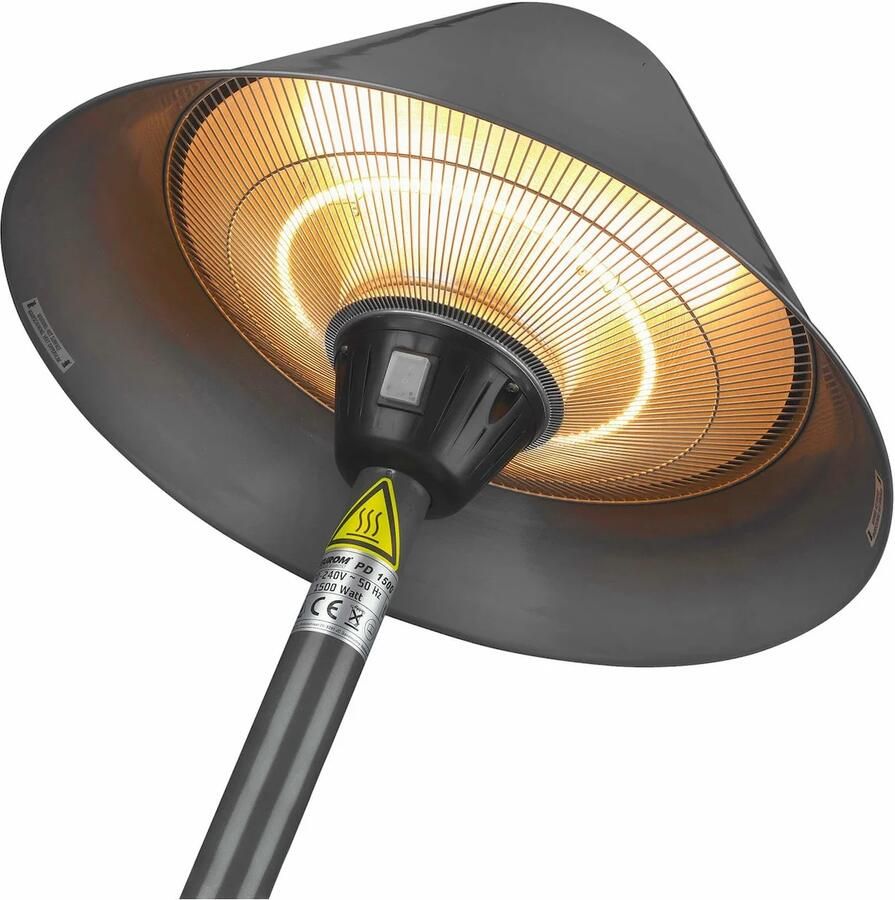 Eurom PD1500 Patioheater Terrasverwarmer Zwart - Foto 3
