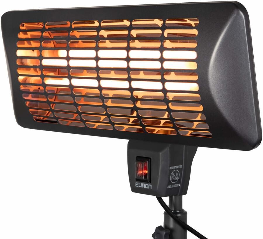 EUROM Hangende terrasverwarmer Grijs Elektrisch Quartz lamp - Foto 2