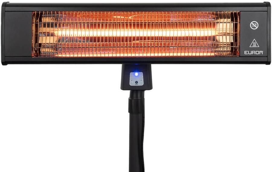 Eurom TH 1800S Terrasverwarmer elektrisch staand incl. afstandsbediening tot 1800 W