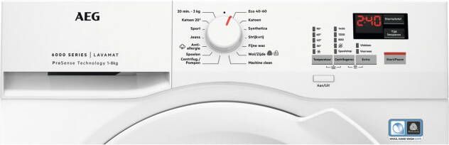 AEG LF6KIEL ProSense Wasmachine Wit