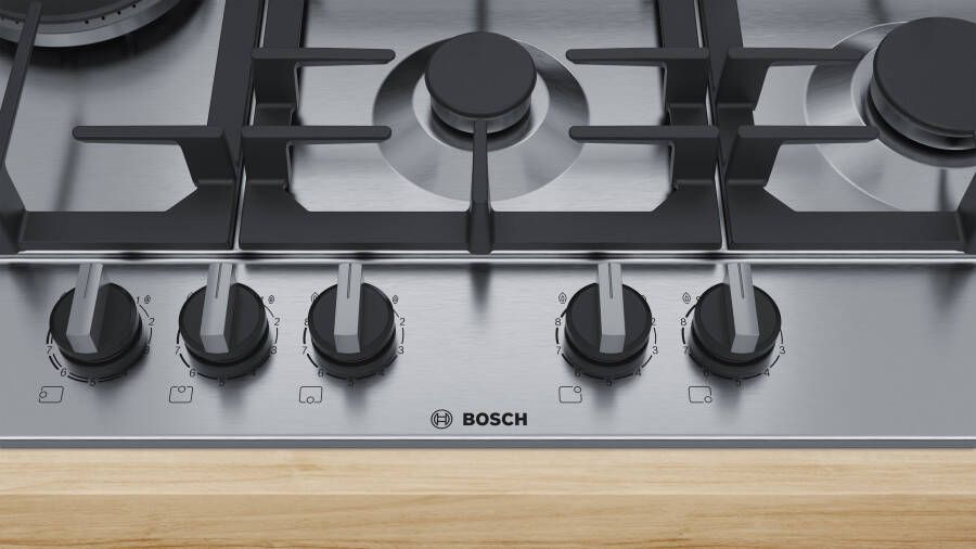 Bosch PCS7A5C90N Gas inbouwkookplaat Zilver