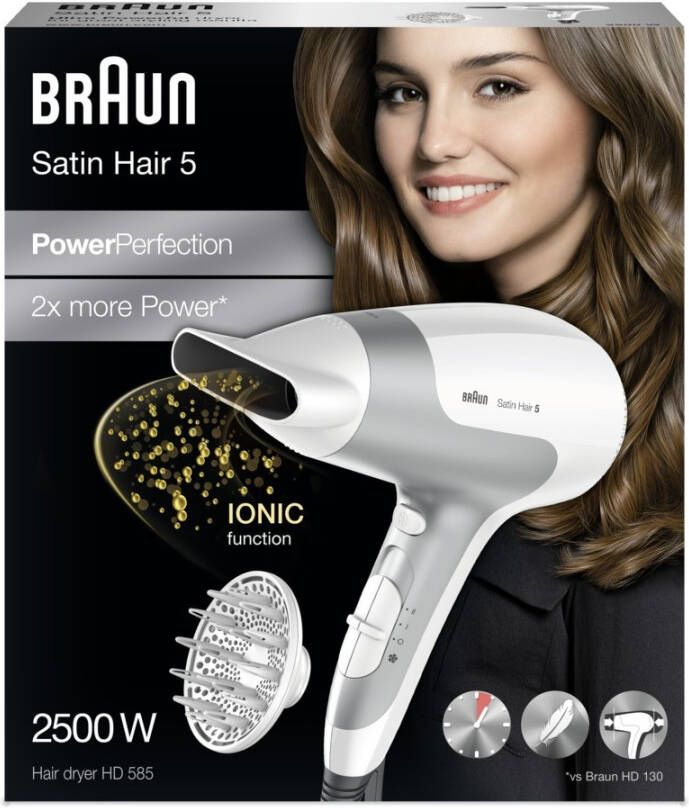 Braun HD585 Satin-Hair 5 Diffuser Haardroger Wit
