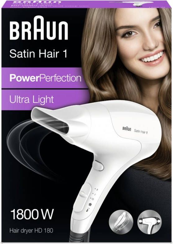 Braun HD180 Satin-Hair 1 Haardroger Wit