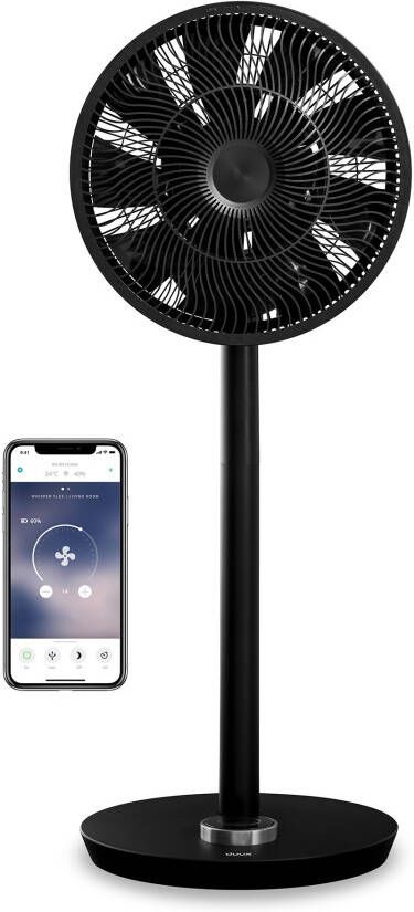 Duux DXCF12 Whisper Flex Smart Fan with Battery Pack Statiefventilator Zwart