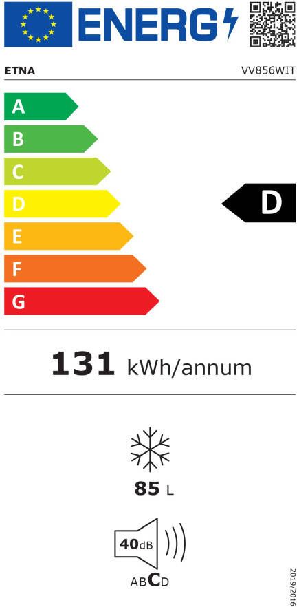 ETNA VV856WIT Tafelmodel vriezer Wit